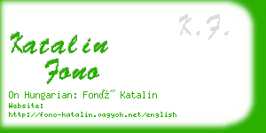 katalin fono business card